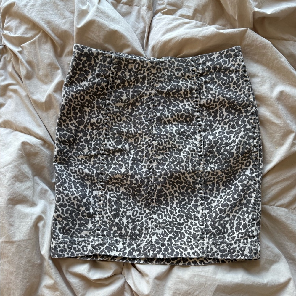 Free People Cheetah Print Mini Skirt - 0